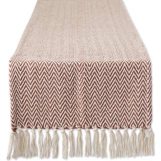 DII Woven Basic TablePop Collection Chevron Table Runner 15x72 Cinnamon