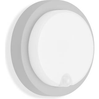 Udendørs LED-væglampe Dortmund Ø17cm sølv