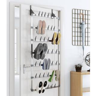 Hængende Skostativ 66X13X139 Cm Sølvfarvet