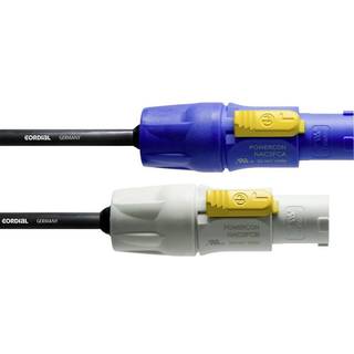 Cordial CFCA 3 FCB Strøm Tilslutningskabel [1x PowerCon-stik - 1x PowerCon-stik] 3.00 m Blå , Hvid