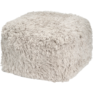 Classic Collection Cloudy Pouf Natur Hvid 55x55 cm