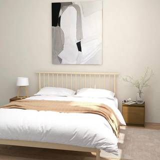 sengeskabe 2 stk. 40x30,5x40 cm massivt fyrretræ honningbrun