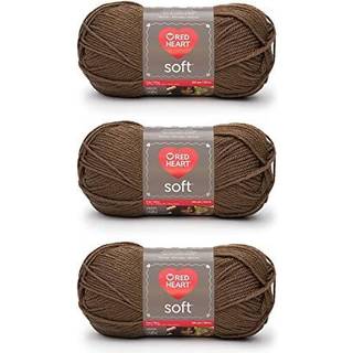 Red Heart Soft Toast Yarn - (Pack of 3) af 141 g/5oz - Akryl - 4 Medium (Worsted) - 256 yards - Strik/h?kling