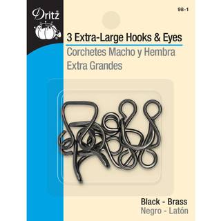 Dritz 3 t?ller sort behandlingsbalmer ekstra store kroge og ?je lukninger