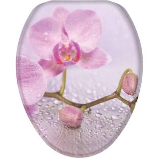 SANILO toilets?de i tr? med bl?d lukning [LANGST?ET] - Dekorativt stille og langsom t?t st?bt tr?s?de - med st?rke kofangere og h?ngsler - Juster