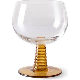 HKliving Swirl vinglas lavt Ochre