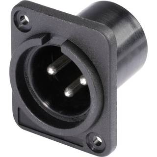 Hicon HI-X3DM-P XLR-stik Flangestik, kontakter lige