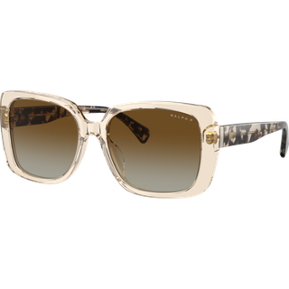 Ralph Lauren Kvinde RA5298U 6072T5 Solbriller Acetat Brun Brun Firkantet Polariseret Skygge