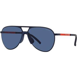 Prada Linea Rossa Mand PS 51XS 1BO08U Solbriller Metal Sort Grøn Pilot Spejlet