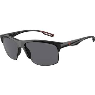 Emporio Armani Mand EA4188U 5017T3 Solbriller Plast Sort Grå Firkantet Polariseret