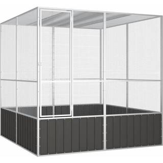 fuglebur 213,5x217,5x211,5 cm galvaniseret stål antracitgrå