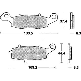 TRW Bremsebelægninger Sinter Med Tgk orig. 'US-look' m. TGK