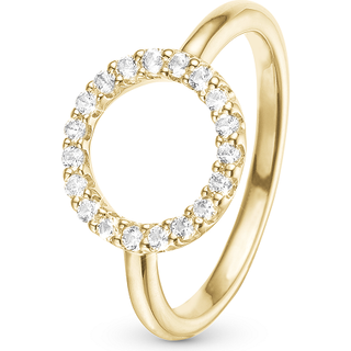 Christina Sparkly Circle forgyldt ring - Str. 51