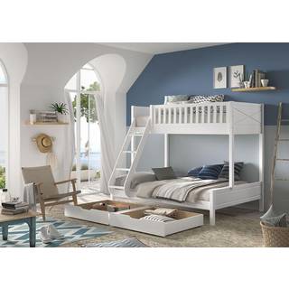 Køjeseng familie med skuffer – Scott, hvid