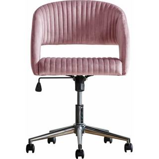 Fløjls-skrivebordsstol Murray, højdejusterbar