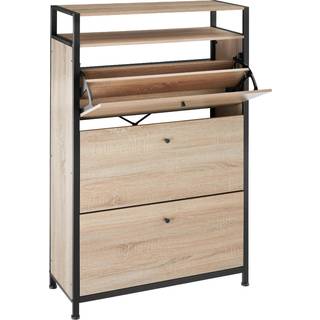 Skostativ - Industrielt lyst træ, egetræ Sonoma,81 cm