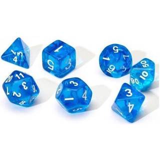 Blue Translucent Dice set - Rollespilsterninger - Sirius Dice