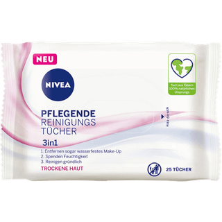 Nivea Caring 3in1 Renseservietter - 25stk