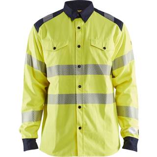 Blåkläder 3239 Multinorm Skjorte Inherent / Multinorm Skjorte Inherent - 4XL - High Vis Gul/Marineblå