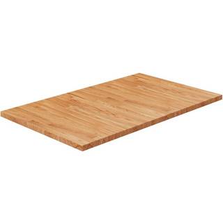 bordplade til badeværelse 100x60x2,5 cm massivt træ lysebrun
