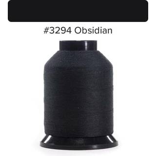 Finesse tråd solide farver | 100% polyester 3Ply 50WT | Trådkegler | 100% polyestertråd til quiltning og syning (Obsidian 1 100 yards)