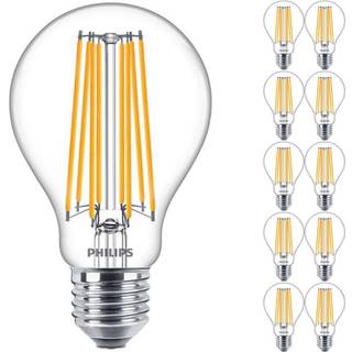 Fordelspakke 10x Philips Corepro LED Pære E27 Pære klar 17W 2452lm - 827 ekstra varm hvid | erstatter 150W