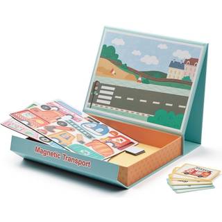 ET Toys Small Wood - Magnetic Vehicle Set w. Carry Box (L20229)