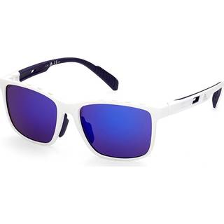 Adidas Sport Mand SP0035 21Y Solbriller Plast Hvid Violet Firkantet Normal