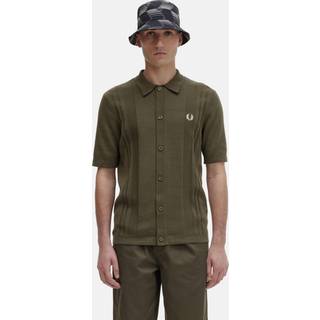 Fred Perry Herren Kurzarmhemd grün