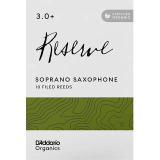 Daddario Organic Reserve Soprano Saxophon Reeds - Sopran Sax Reeds arkiveret styrke 3.0 10 -pack