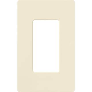 Lutron Claro 1 Gang Decorator/Rocker Wallplate Gloss Almond (1-Pack) | CW-1-Al