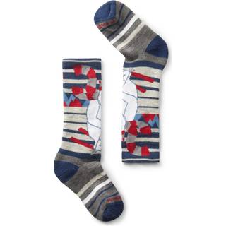 Smartwool Kids' Wintersport Full Cushion Yeti Pattern Otc Socks Alpine Blue, 26-28