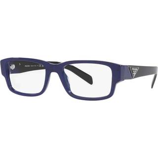 Prada Mand PR 07ZV 1AB1O1 Optiske stel Acetat Sort Transparent Firkantet Normal