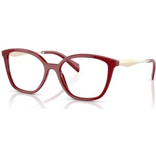 Prada Kvinde PR 02ZV 15D1O1 Optiske stel Acetat Rød Transparent Sommerfugl Normal