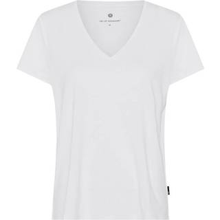 Bambus t-shirt med v-hals, dame, JBS of Denmark, hvid, str. large
