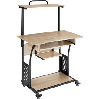 Skrivebord Fife 80x65,5x130,5cm - Industrielt lyst træ, egetræ Sonoma