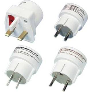 Vivanco Travel adapter Set EURO/USA -> World White