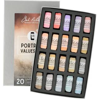 JACK RICHESON 20 stykker portr?tv?rdier 6-8 h?ndrullet bl?dt pastels?t antal (pakke p? 1)