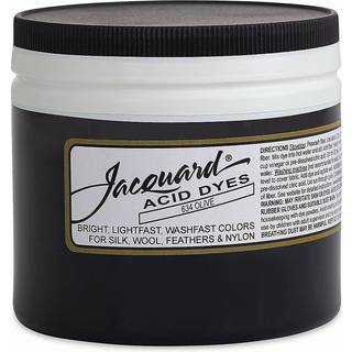 Jacquard Acid Dye - Olive - 8 oz netto WT - Acid Dye For Wool - Silk - Feathers - og Nylons - Brilliant Colorfast og meget koncentreret