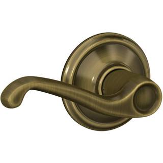 Schlage F10 V Fla 609 Flair Door Lever Hall & Closet Passage Lock Antique Brass