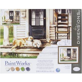 Dimensioner 73-91742 Lazy Dog Days Paint by Numbers Kit 20 '' x 16 """"