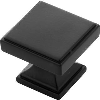 Belwith-keeler B077460-MB Brownstone Collection Knob 1-3/8 tum fyrkantig matt svart finish