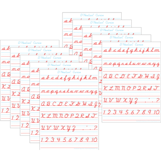 10 Pack Postermat Pals Space Savers 13 """" X 9.5 """" Smart Poly D'Nealian Cursive 95310