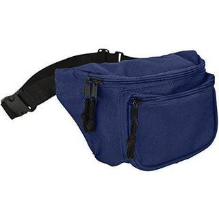 Dalix 3 Pocket Fanny Pack Money Pouch Concealer (Navy Blue)