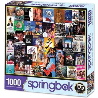 Springbok går i film 1000 stykker puslespil for voksne har en fotokollage af plakater fra nogle af Amerikas yndlingsfilm