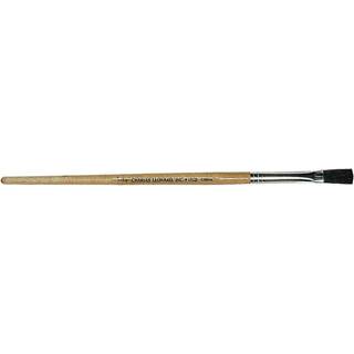 Charles Leonard Flat Tip Easel-penselb?rster med kort stubby h?ndtag 0,25 tommer naturlige h?ndtag og sorte b?rster 12-pack (73125)