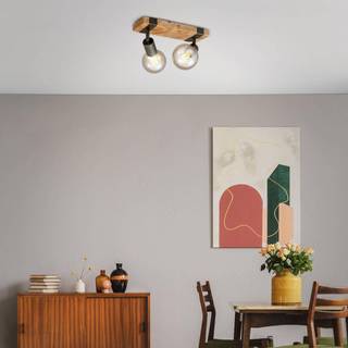 Wood Basic loftlampe, 2 lyskilder