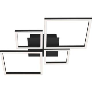 Frame LED-loftlampe, step dim, 4 lyskilder, sort