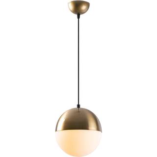 Hængelampe Bastos 2101, antik guld, opalglas, Ø 20 cm