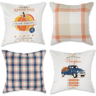 Dii Asst efter?ret plaid og print pudebetr?k 18x18 tommer 4 stykke